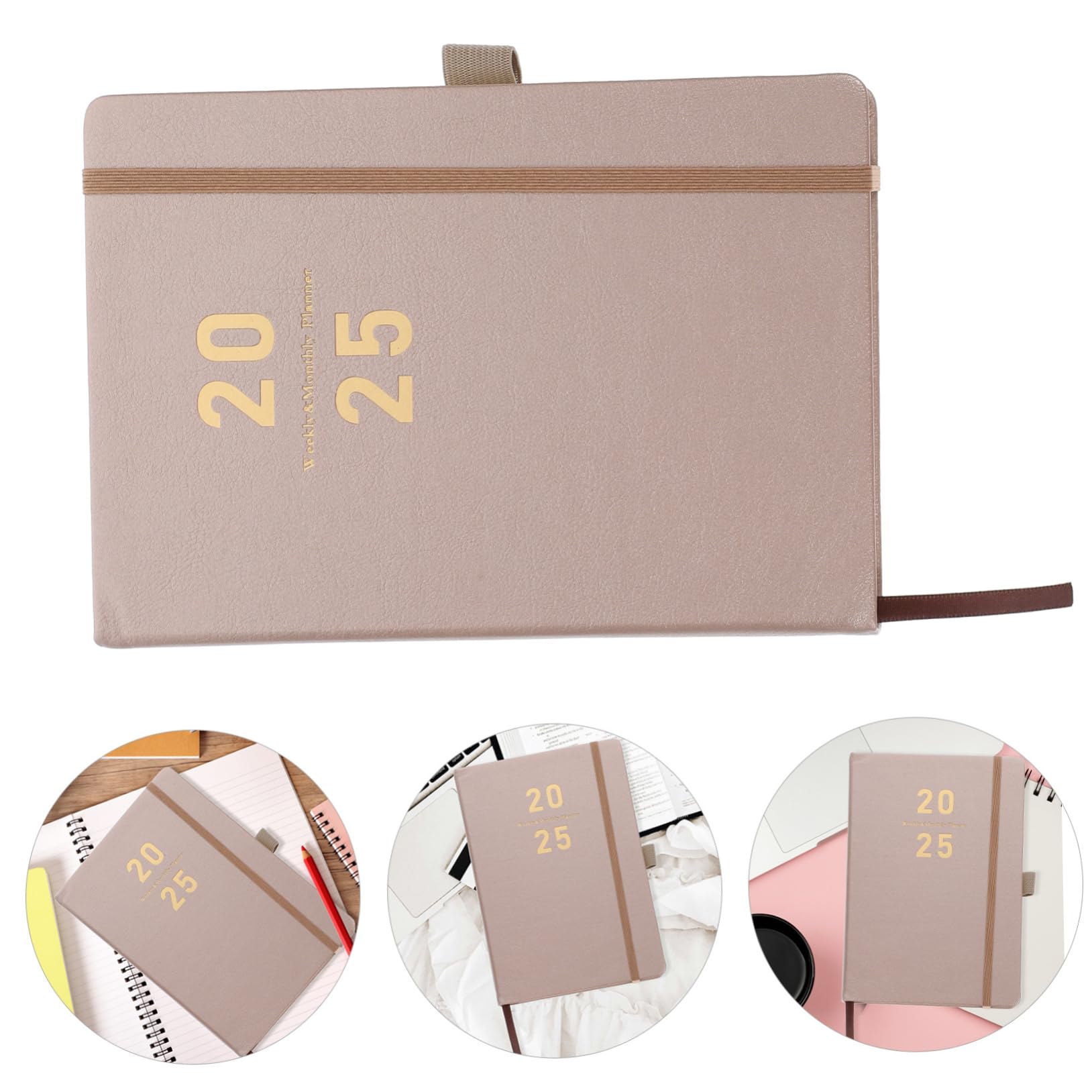 Agenda Settimanale Con Copertina Sintetica Planner Multifunzionale Per Scuola e Ufficio Notebook Con Spessa e Resistente All Inchiostro Accessorio Casa Pratico e Elegante