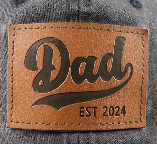 Miniatura 2 de Regalos para papá para hombres, Dad Est 2024 First Time Father Hat.3D bordado Adjustbale Daddy gorra de béisbol