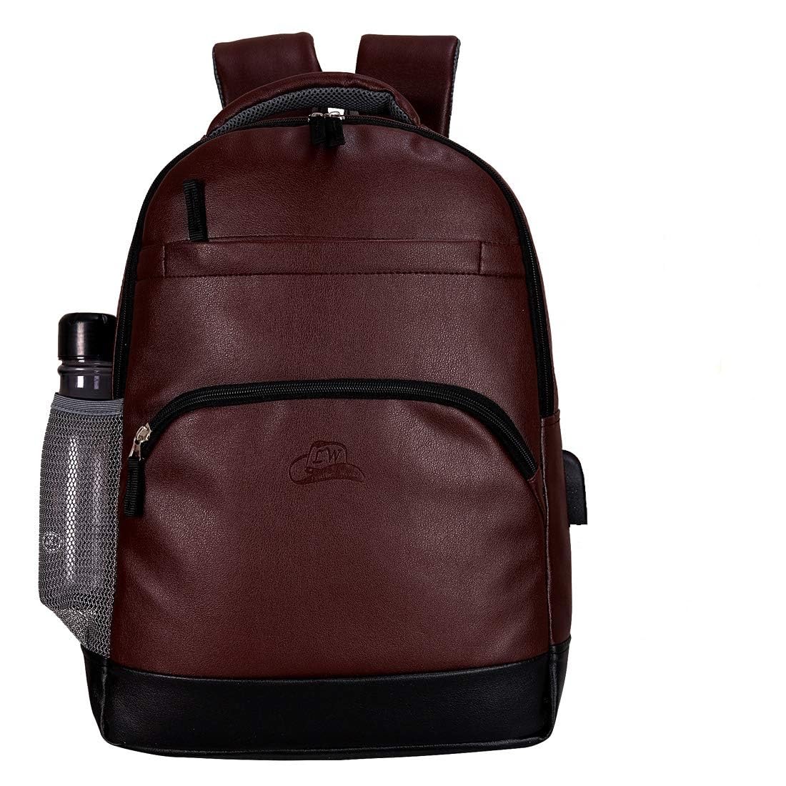 See full amazon price history chart for Leather Gifts Vegan Leather 15.6 inch Brown Casual Everyday Backpack College Travel Bag Water Resistant Daypack with USB Charging Port for Women and Men Leather Gifts Vegan Leather 15.6 inch Brown Casual Everyday Backpack College Travel Bag Water Resistant Daypack with USB Charging Port for Women and Men (B07S9YPK39) Amazon Price History, Amazon Price Tracker