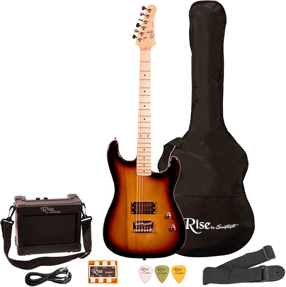 electric guitar with amp