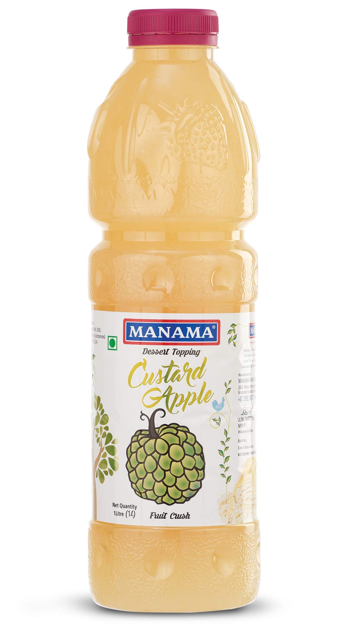 Manama Custard Apple Fruit Crush Dessert Topping for Ice Creams and Shakes, 1LITRE (B08S3JT5WK) Amazon Price History, Amazon Price Tracker