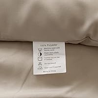 Vista 218 de ROSGONIA Juego de edredón tamaño Queen, color gris carbón, 3 piezas (1 edredón gris oscuro y 2 fundas de almohada) para todas las estaciones, ropa