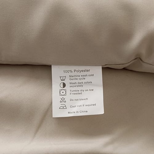 Miniatura 8 de ROSGONIA Juego de edredón beige California King, 3 piezas (1 edredón bohemio caqui California King y 2 fundas de almohada), juego de edredón de gran