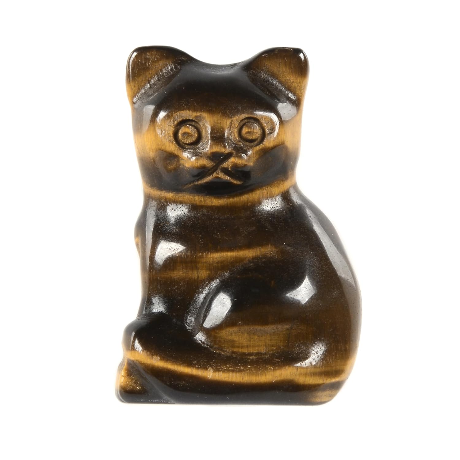 Justinstones Carved Natural Crazy Lace Agate Cat Guardian Statue Home Decor Reiki Chakra Healing Crystal Desk Gemstone Decoration Stone Crafts Gemstone Collectible Gift - Image 8
