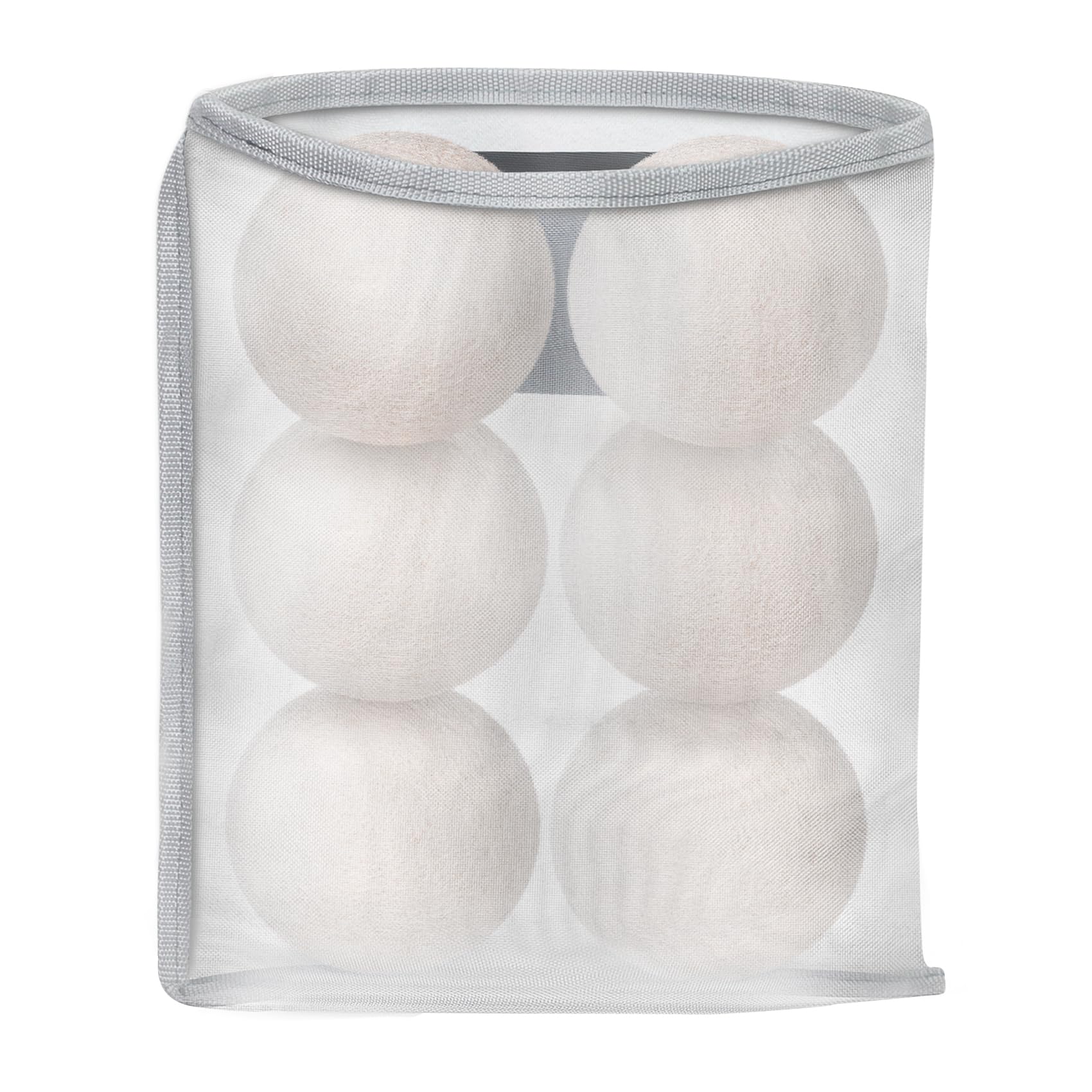 Kevenal Magnetic Wool Dryer Balls Holder - Nylon Bag for Laundry Room Organization - Wool Balls for Dryer Container, Magnetic Laundry Dryer Sheet
