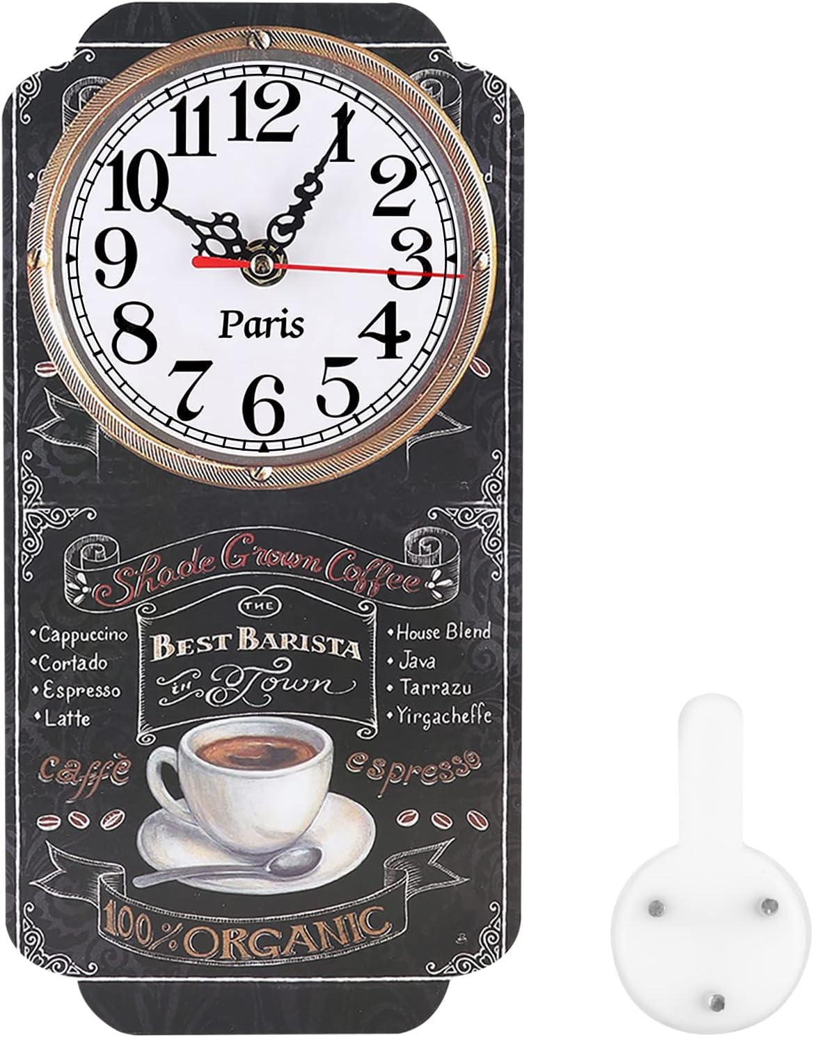 Horloge murale à piles silencieuse sans tic-tacguitare horloge murale