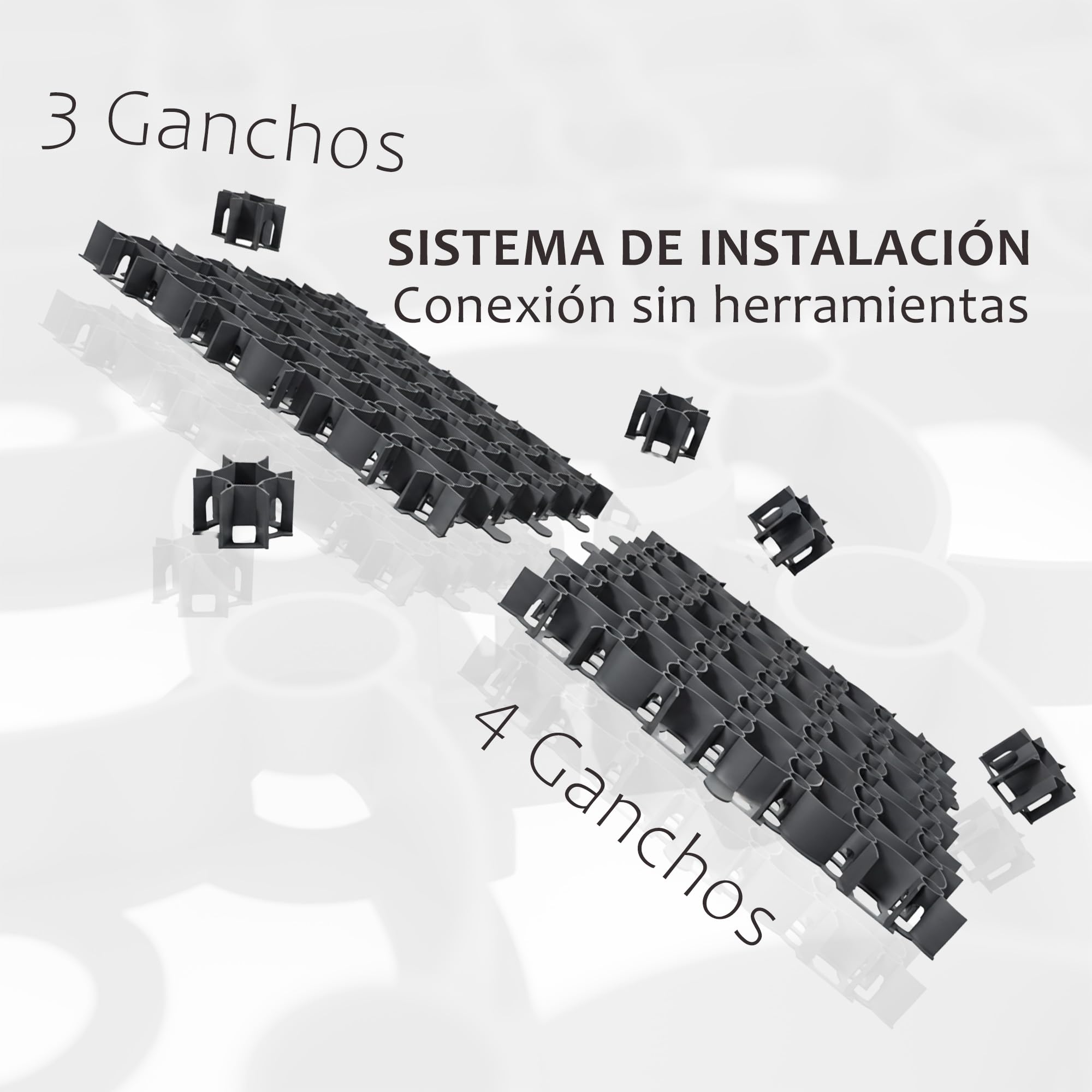 GARDENIX Rejilla de césped, 8 unidades, 50 x 50 cm, 2,00 m², panal de césped, parking o césped, rejilla de grava, color verde