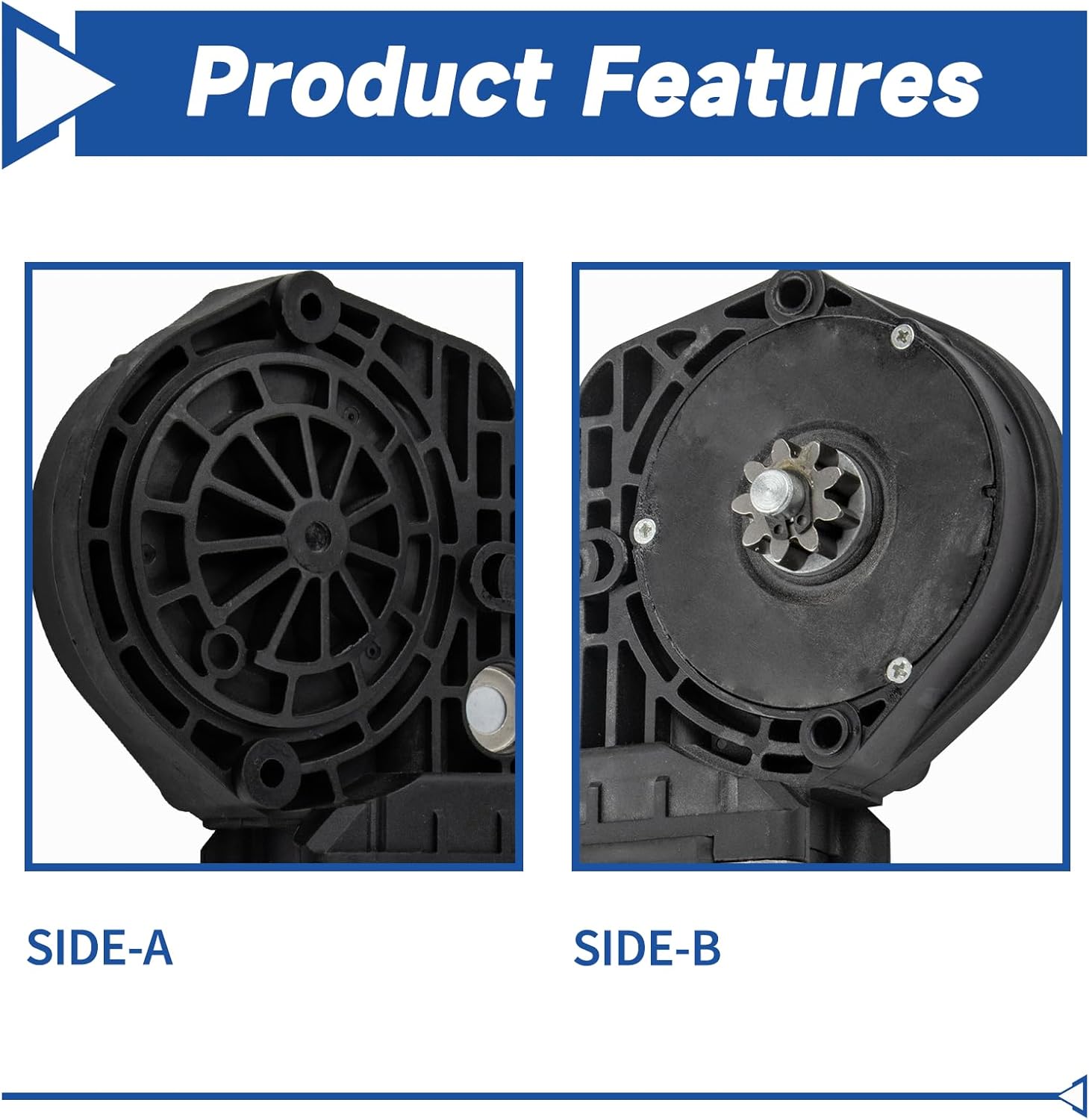 Obaee Window Lift Motor Front Right Passenger Side Compatible with 1997-2004 Ford F-150, 1997-1999 Ford F-250, 1997-2002 Ford Expedition, 1998-2002 Lincoln Navigator, Replace F65Z1523394-AB, 742-273