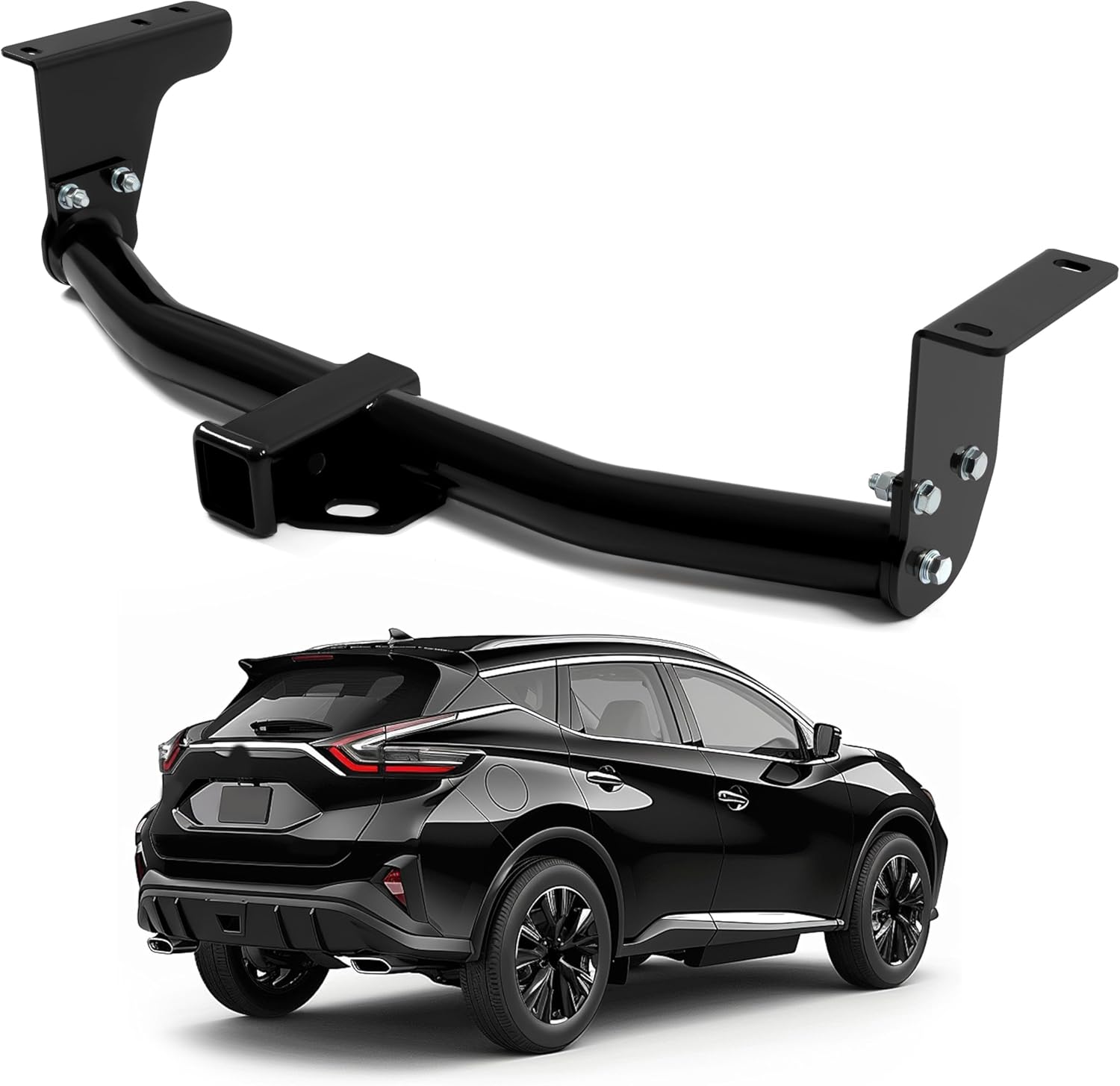 KUAFU Class 3 Trailer Hitch 2" Receiver Compatible with 2015-2024 Nissan Murano Black Towing Hitch