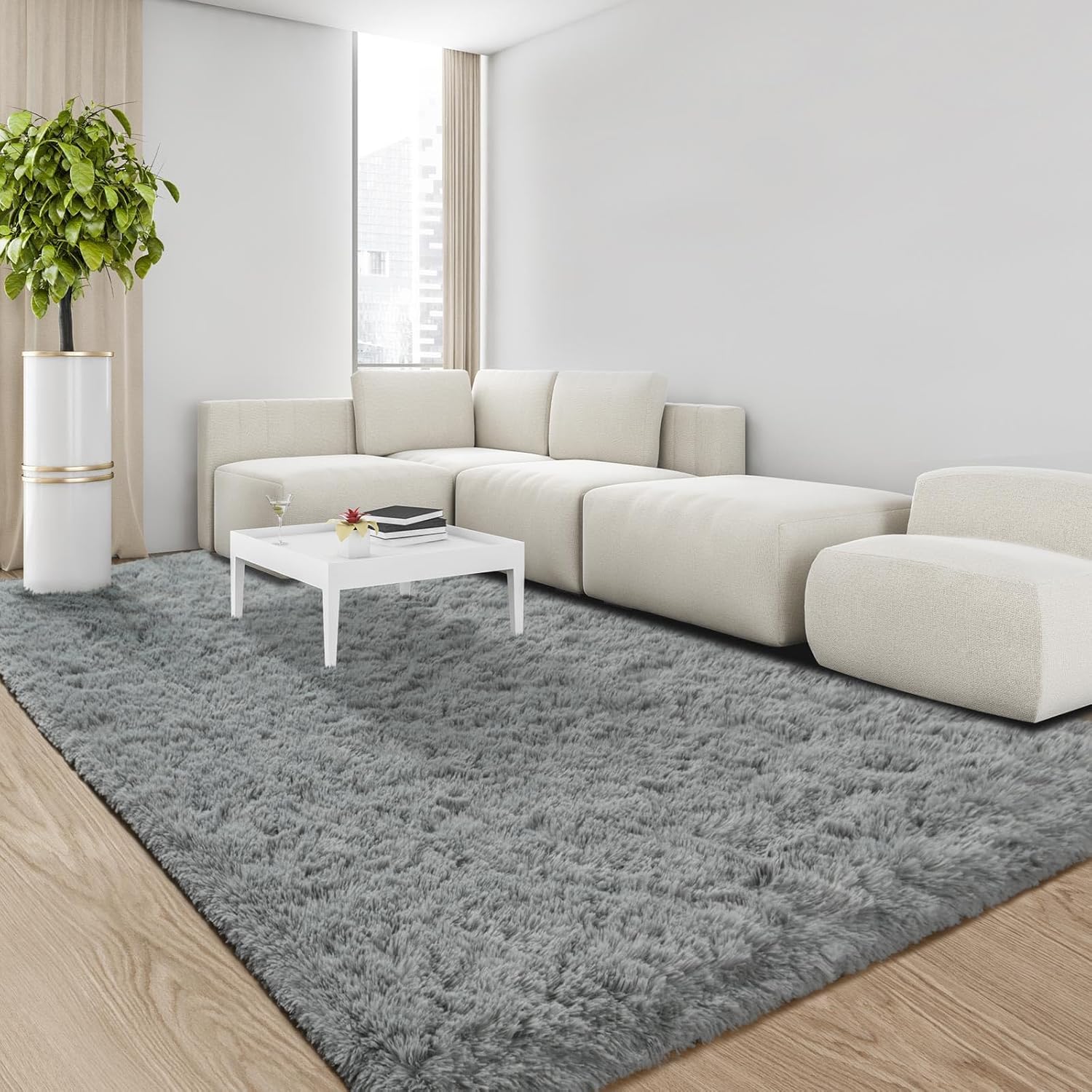 Terrug Super Soft Shaggy Fluffy Rugs for Kids Room, Home Decor Area Rugs 5x8 Feet for Bedroom