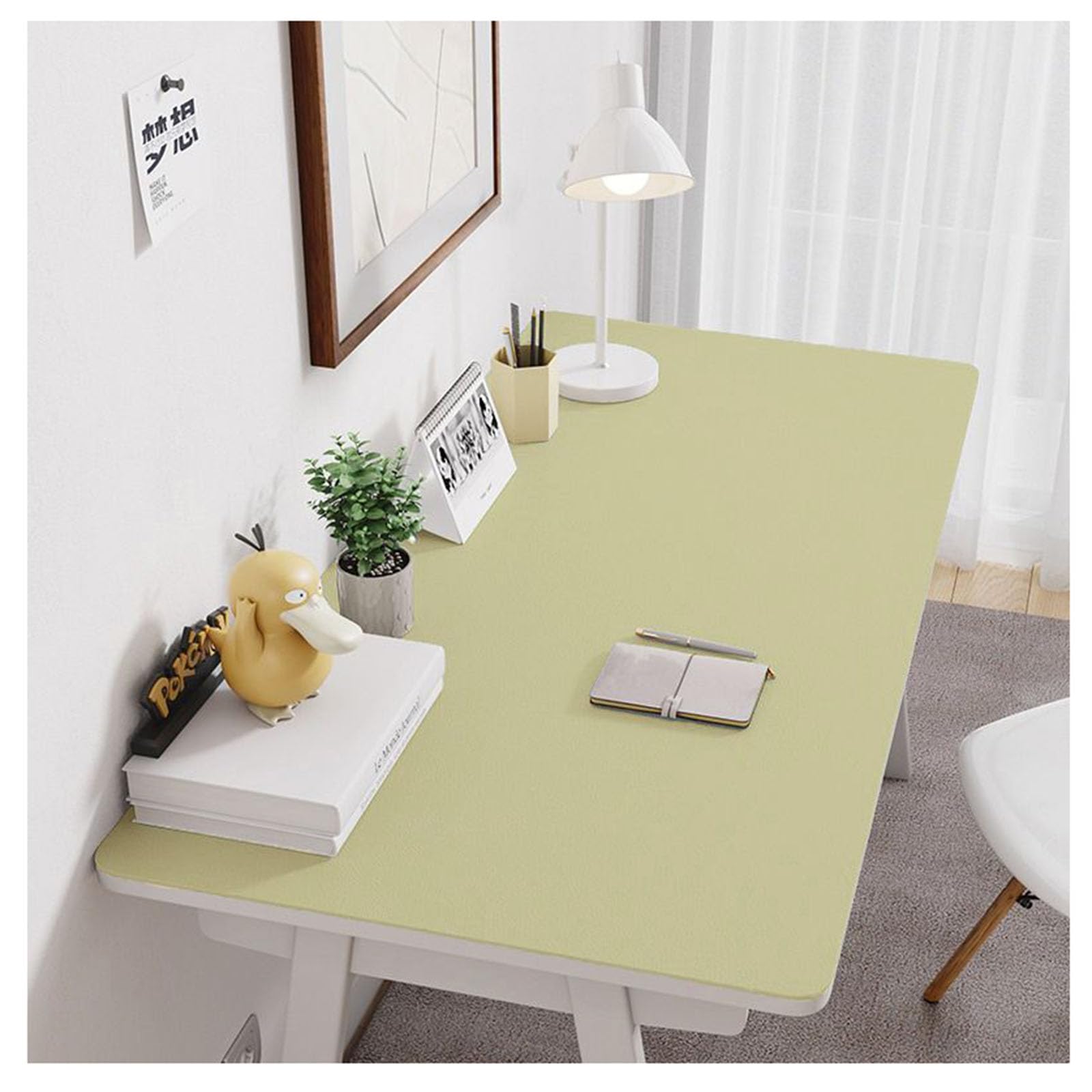 Grande Tappetino da Scrivania Pelle Impermeabile Sottomano da Ufficio Antiscivolo Tappetino Mouse Grande Tappetino da Tavolo da Pranzo, Cucina, Tavolino, da Ufficio in Ecopelle (80×160cm,Green)