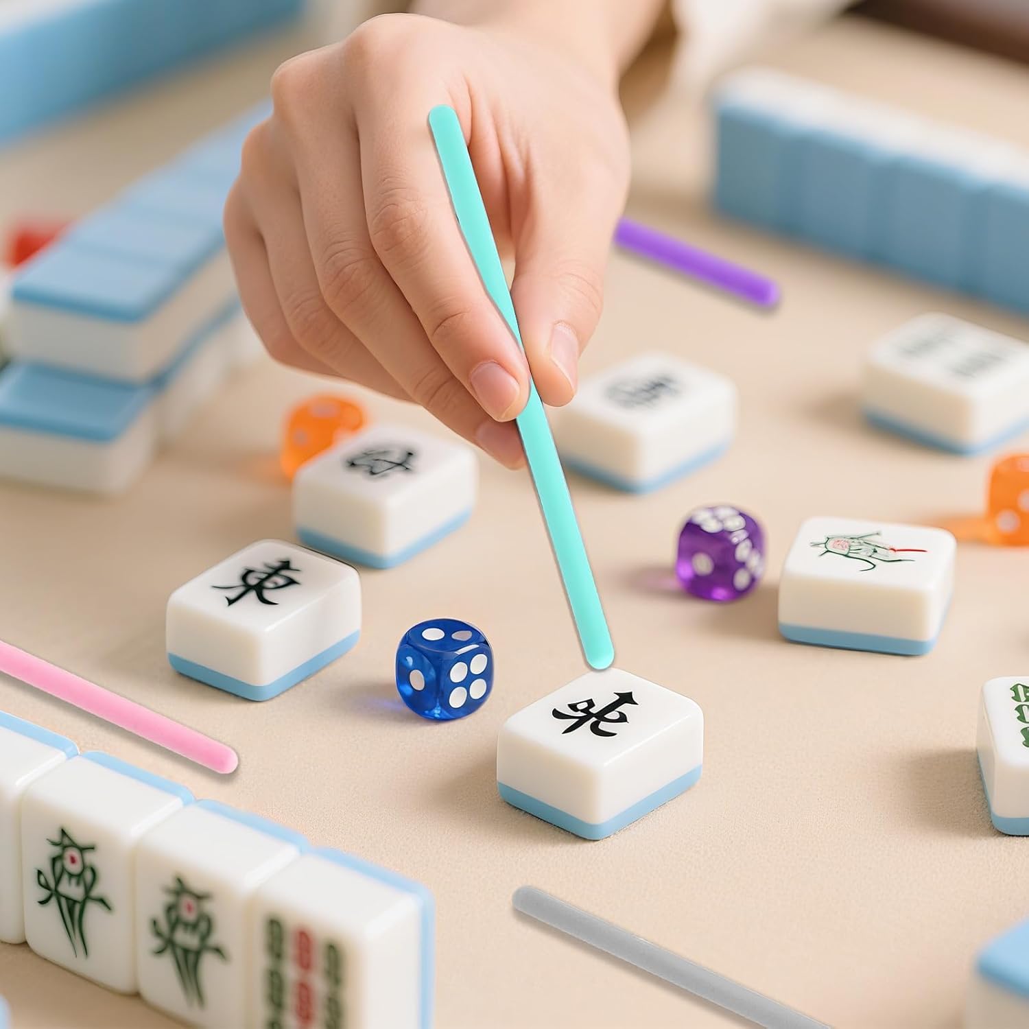 5 Pcs Mahjong Tile Picker, Silicone Tile Grabbers, Mahjong Accessories for Picking Up Mahjong Tiles, Unique Mahjongg Gift for Beginners and Mahjong Enthusiasts