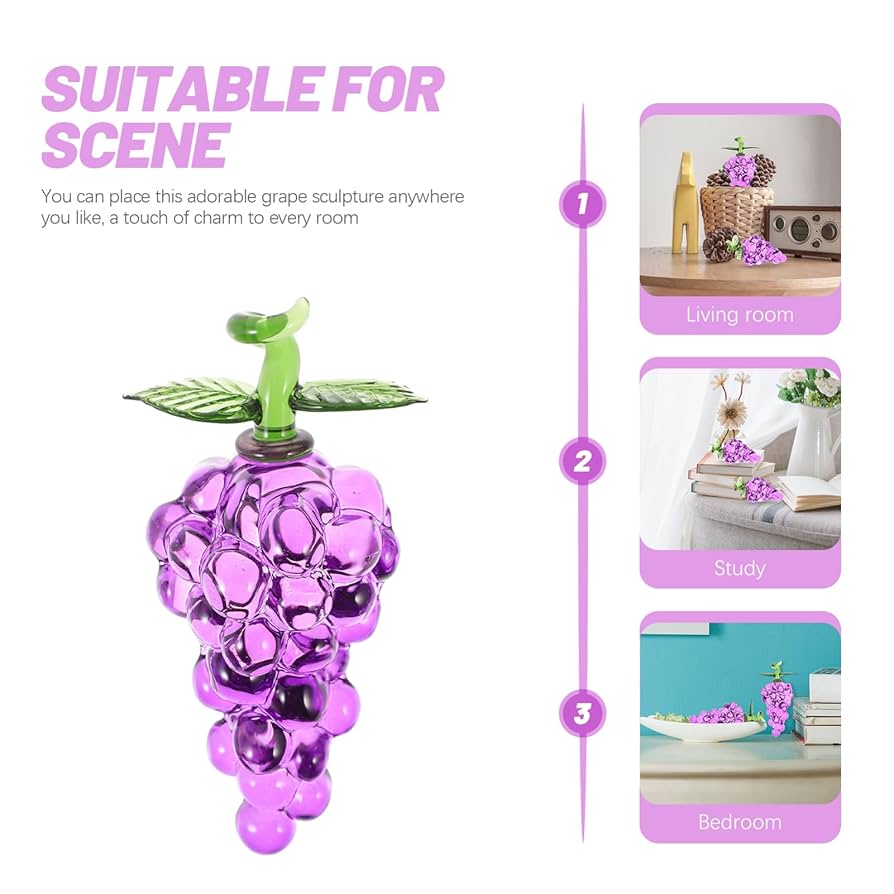 Amazon.co.jp: DECHOUS ぶどう ミニブドウ 置物 水晶のブドウの