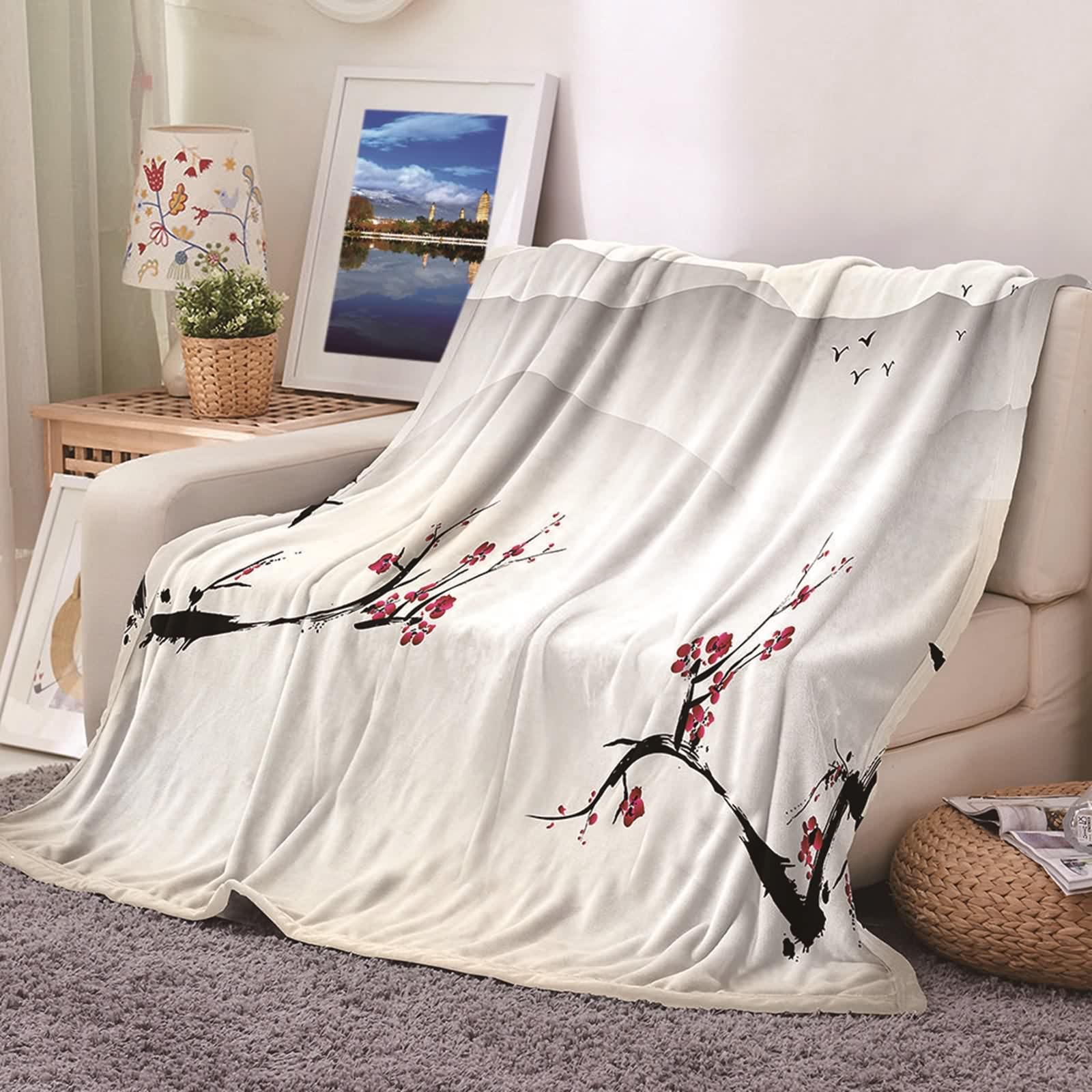 Couverture chaude flannel 180x220cm KnSam pour vos soirées cocooning sur le canapé
