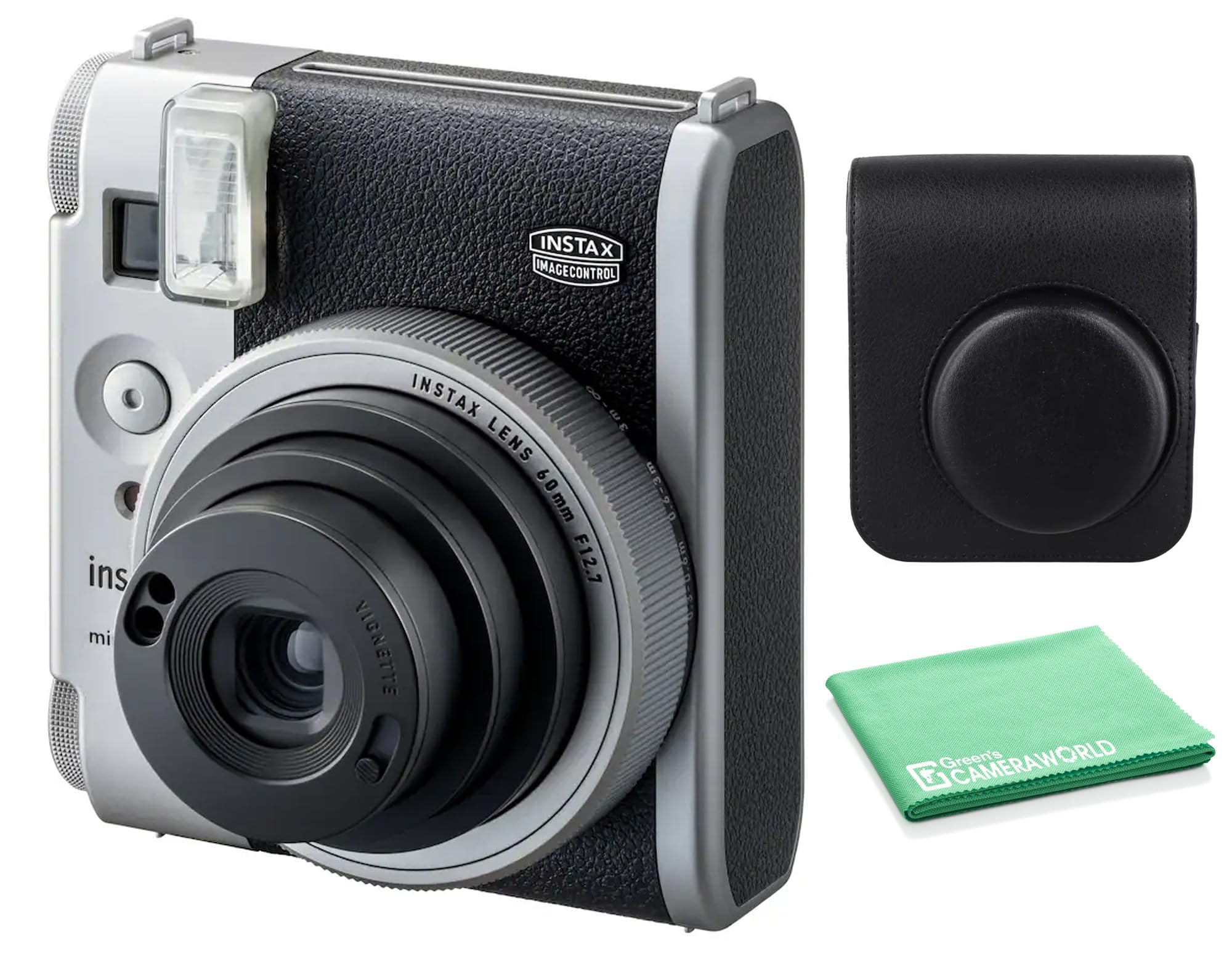 Fujifilm Instax Mini 99 Instant Film Camera Silver Value Bundle with Case
