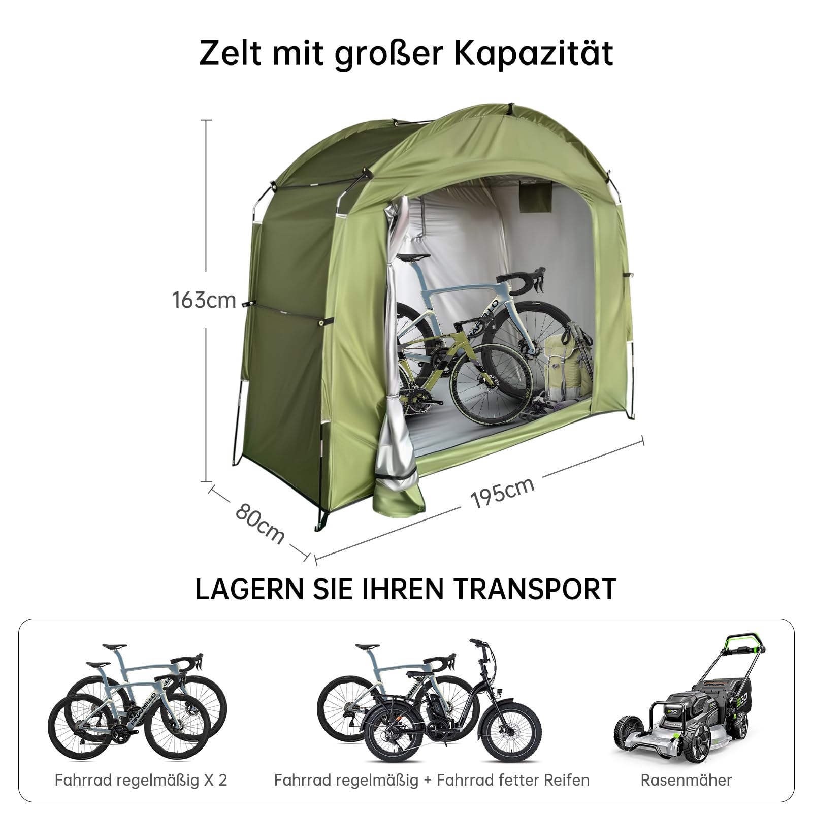 Tienda de campaña para bicicleta, portátil, tienda de herramientas para bicicleta, garaje, al aire libre, camping, jardín, tienda de campaña, tela Oxford 210D, para bicicletas, motocicletas