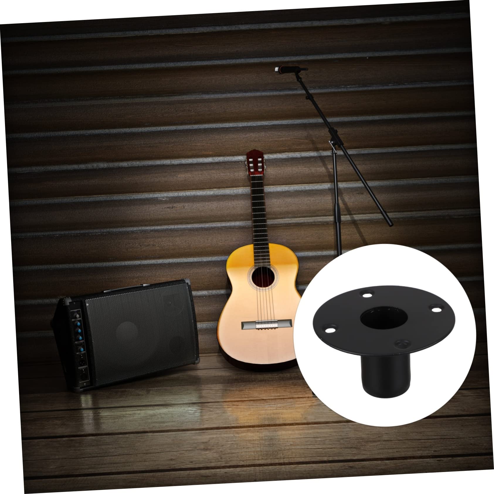 Soporte para Montaje En Altavoz De Hierro 4.25X4.25X2.36 Pulgadas con Tornillos para Fijación Estable Accesorio Profesional para Soportes De Altavoces De Estudio