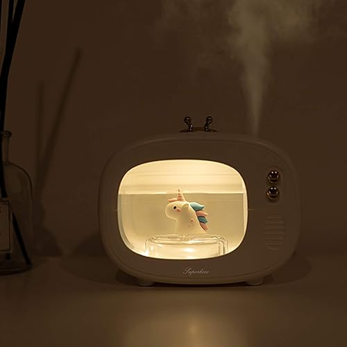Miniatura 3 de Humidificadores de animales de niebla fría, luces nocturnas LED, mini humidificador USB lindo, 30 dB silencioso, 13.5 fl oz, 800 mAh inalámbrico,