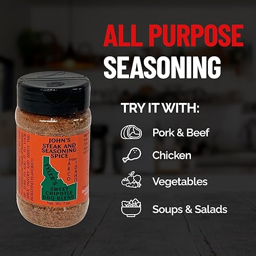 Miniatura 5 de John's Steak and Seasoning Spice Tyler's Sweet Chipotle BBQ Blend 7oz Naranja