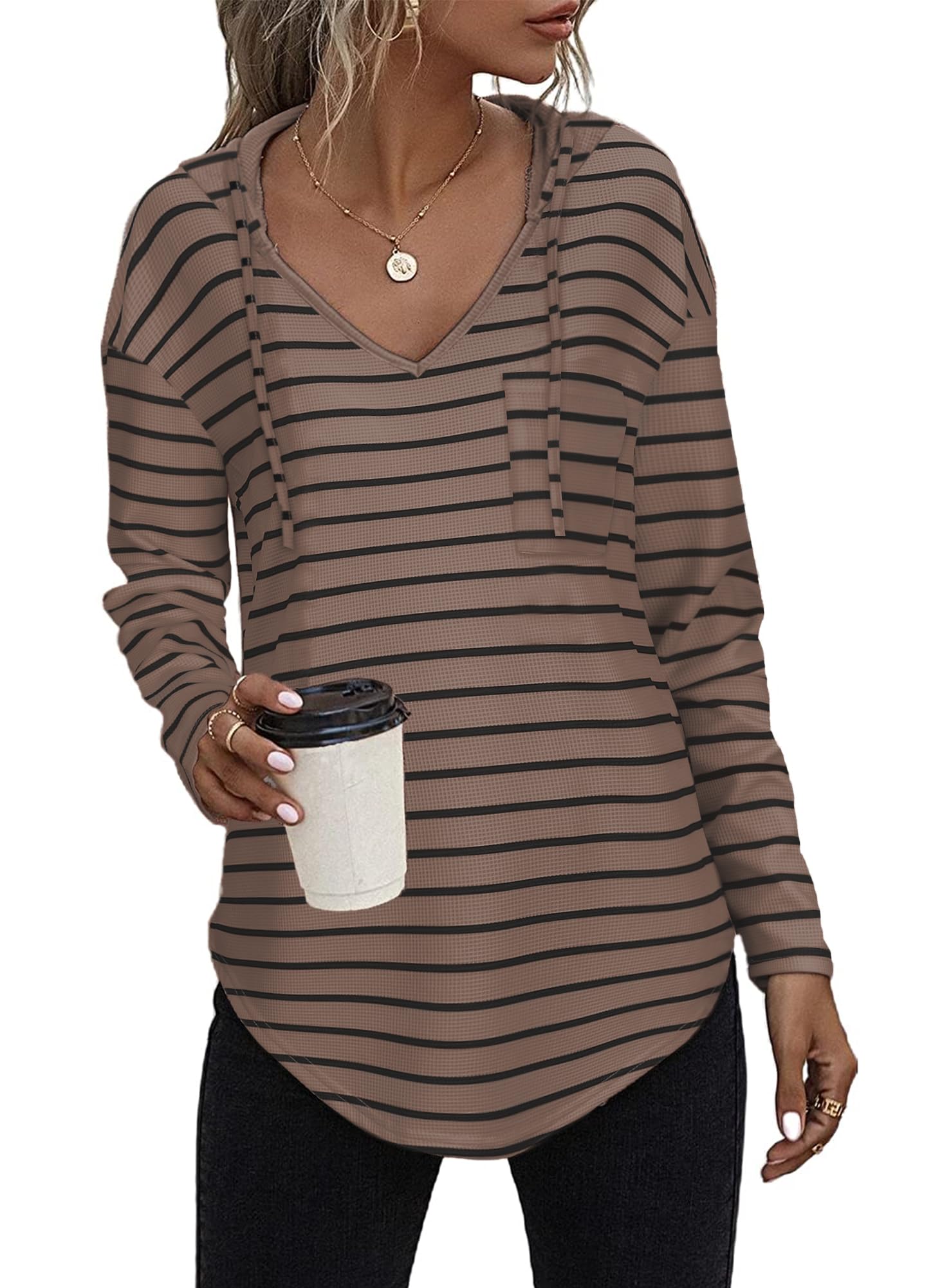 Tanmolo Kapuzenpullover Damen Baumwolle Hoodie Pullover Sweatshirt Langarm Tops Casual Oberteile