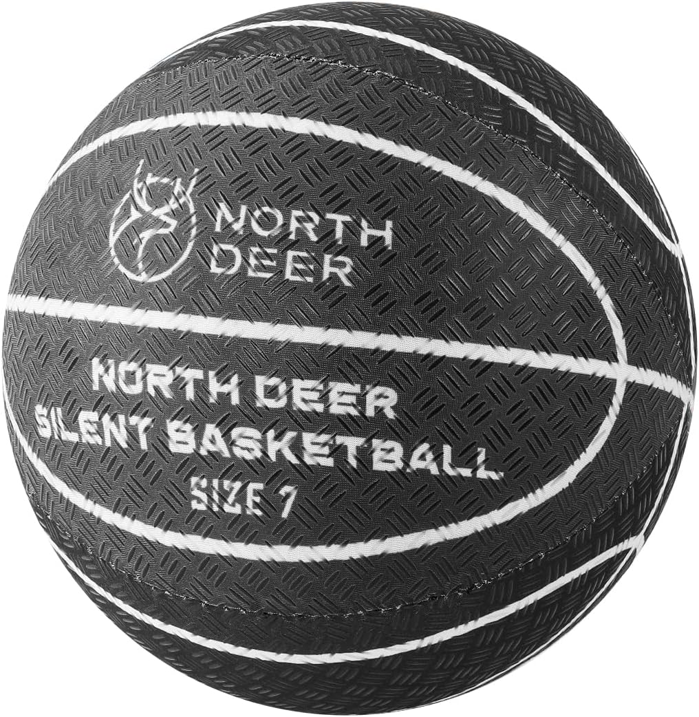 Northdeer 2026 new Silent Basketball Size 7 with Fabric Cover, 1:1 Real Match, Noiseless Training, Silicone-Coated Indoor Basketball for Better Grip & Higher Bounce, Ideal Gift for Adult & Youth