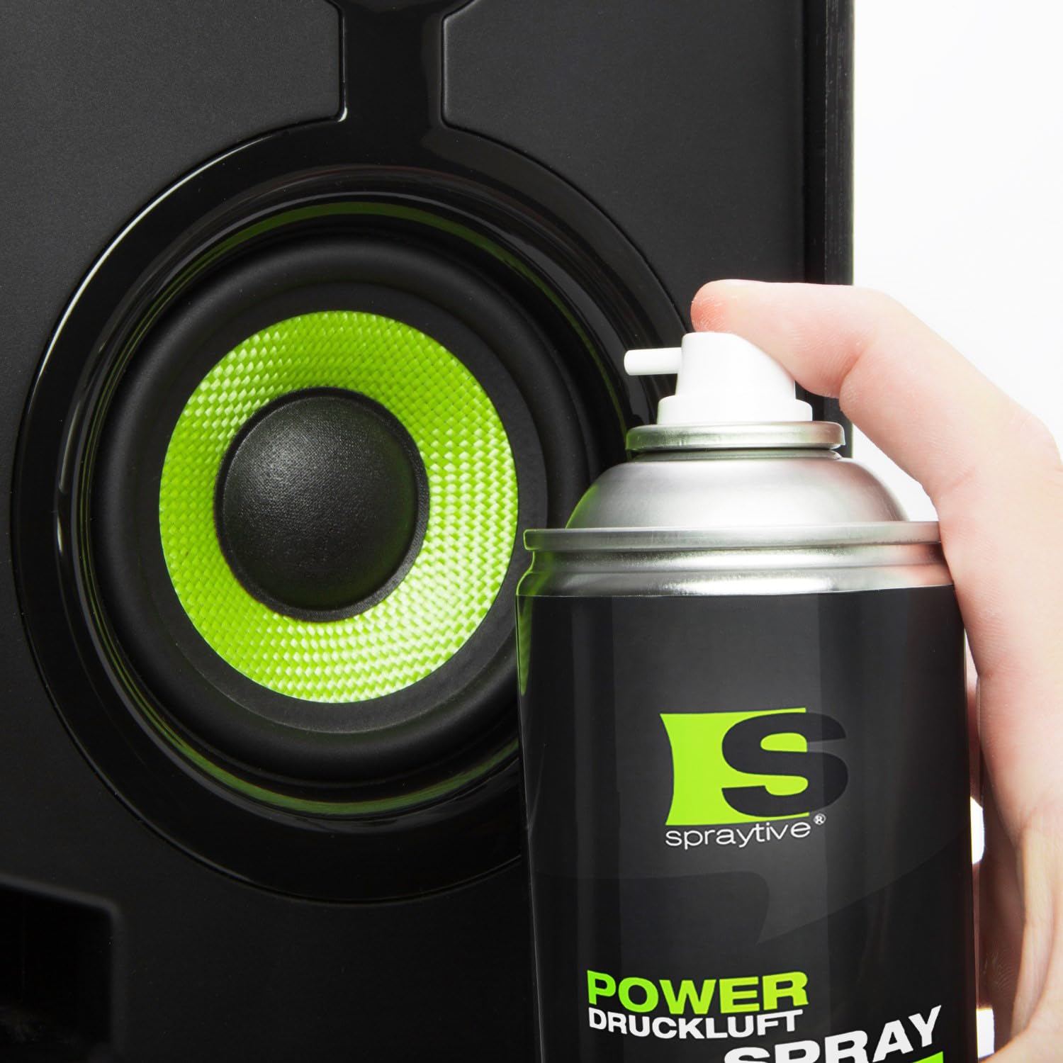 3 x 400 ml Spraytive Power Druckluftspray/Druckluftreiniger: Mit 10cm Sprühverlängerung - Druckluft aus der Dose Air Duster - Reinigung von Tastatur, PC/Computer, PS5, Xbox, Kamera - Made in Germany!