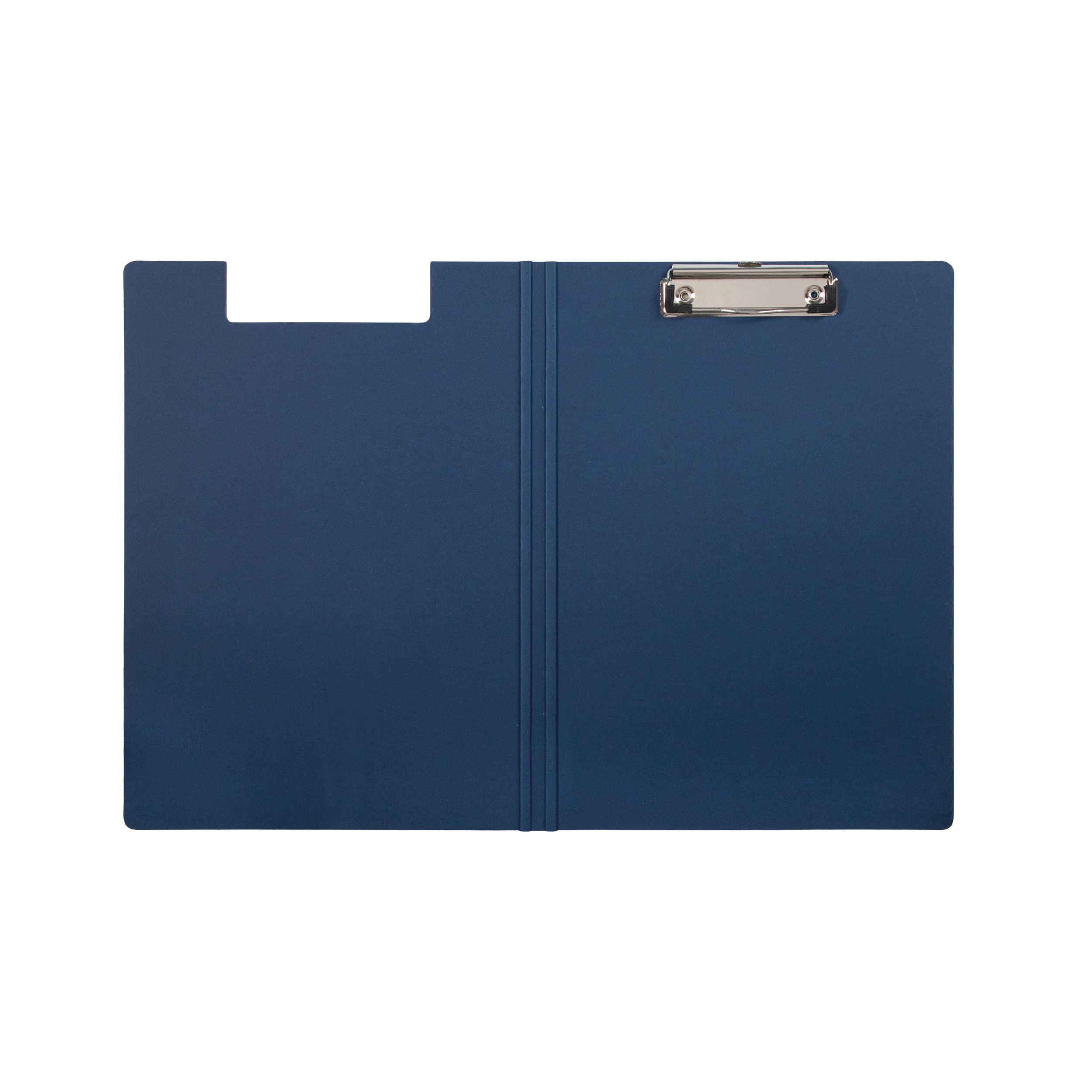 MAUL Clipboard Folder A4 MAULbalance | Cardboard Conference Folder in Stylish Look | Modern Metal Clip for Storage of Paper | Folder for Office, Kitchen and Workshop | Blue
