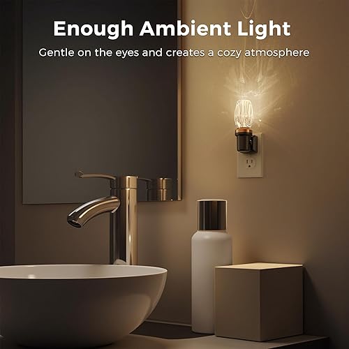 Miniatura 5 de L LOHAS LED Luz nocturna, luces nocturnas regulables enchufables a la pared, luces nocturnas automáticas enchufables, sensor de luz, brillo
