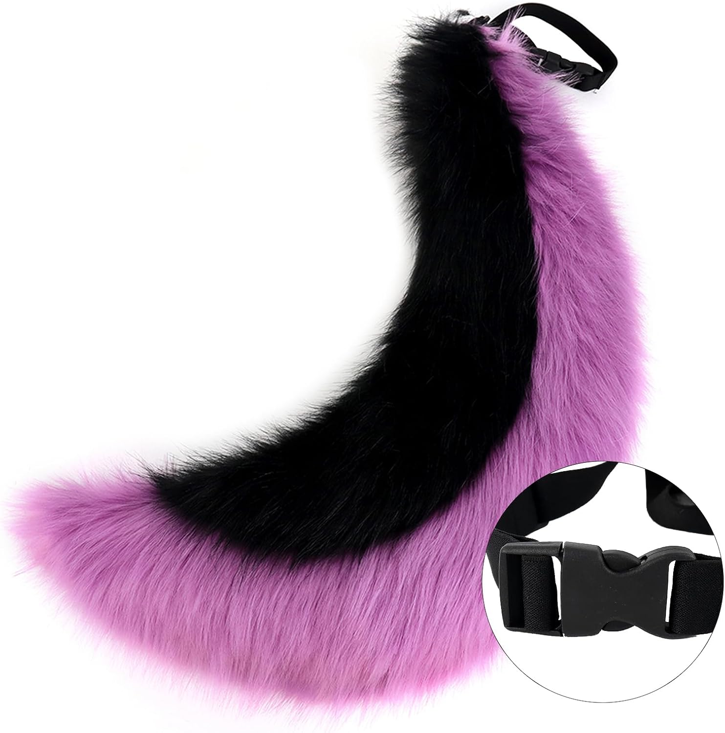 Faux Fur Wolf Ears Headband & Furry Tail Set Realistic Wolf Costume Accessories for Halloween, Cosplay,Parties - Image 3