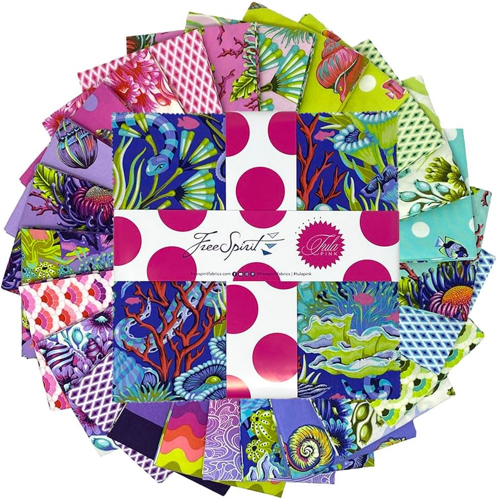 Tula Pink Floral Reef 10" Squares 42 10-inch Squares Layer Cake FreeSpirit Fabrics