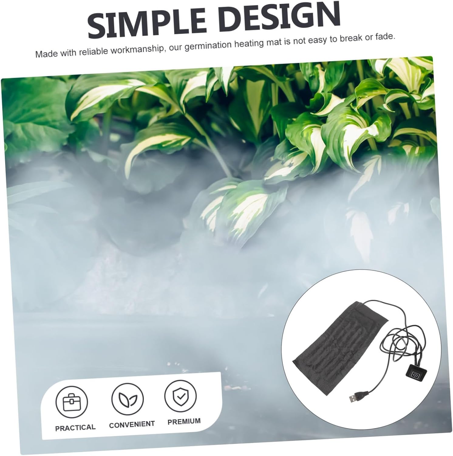 KESYOO 5pcs Planting Mat Houseplant Appliance Propagator Plants Warmer Small Fish Tank Heater Germination Heating Hydroponics Heater Warming Heated Pad Floral Cloth Black