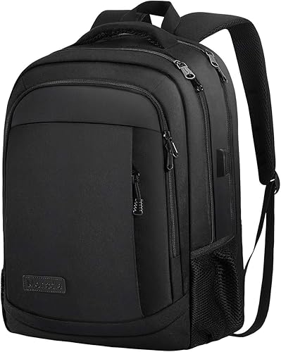 Miniatura 7 de Monsdle Mochila de viaje para laptop, antirrobo, resistente al agua, mochila escolar para computadora con puerto de carga USB para hombres, mujeres,
