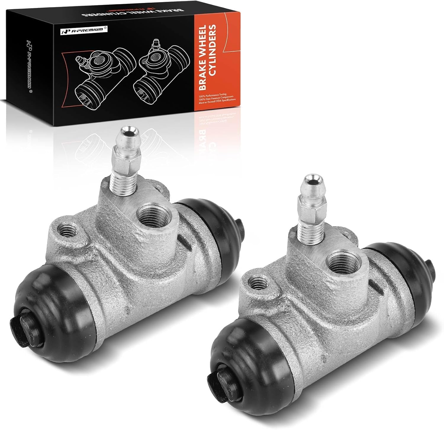 A-Premium Rear Driver and Passenger Drum Brake Wheel Cylinder Compatible with Kia Models - Rio 2003 2004 2005, 2-PC Set - Replace# 58330FD100, 58330FD200