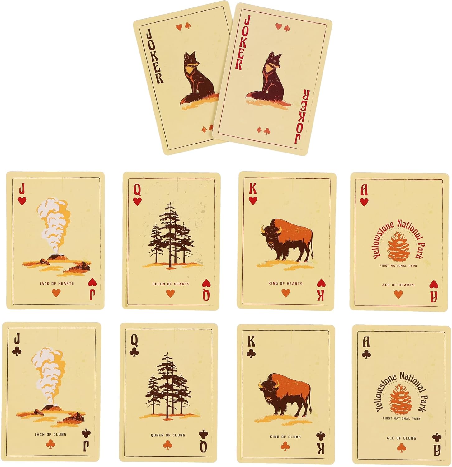 JUST FUNKY National Park Foundation Playing Cards Yellowstone Design 52 Count Deck