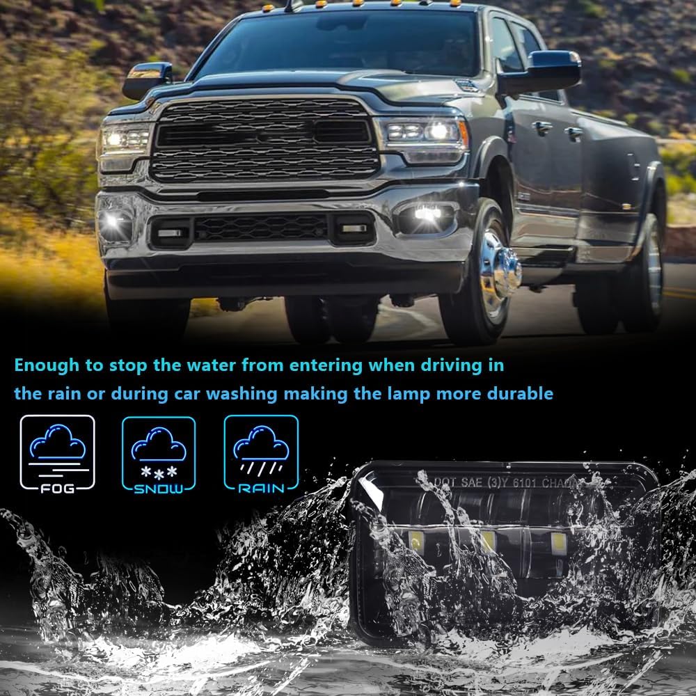 PIT66 LED Fog Light, Compatible with 2015-2020 Ford F150/2017-2018 Ford F250 F350 Super Duty Driver Fog Lamp Left Driver And Right Passenger Side