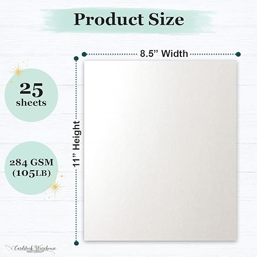 Miniatura 2 de Cardstock Warehouse Stardream - Papel de cartulina de cuarzo  25 hojas, 8.5 x 11 pulgadas  105 libras  284 GSM, cartulina metálica de alta calidad