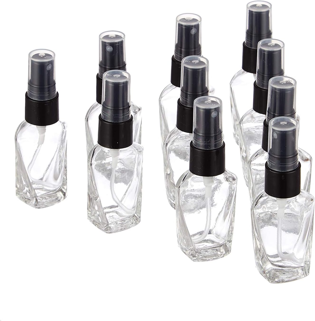 6 ML Refillable Mini Glass Fine Mist Spray Bottles for Perfume, Essential Oils, Aromatic Water Blend 6ML Set of 10 Pcs