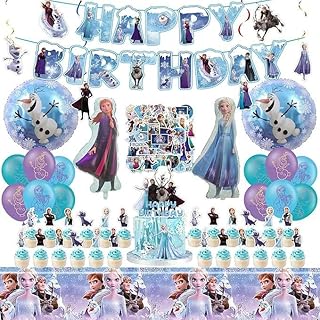 102 Psc For Frozen theme party setup, easy to assemble decorations, incl...