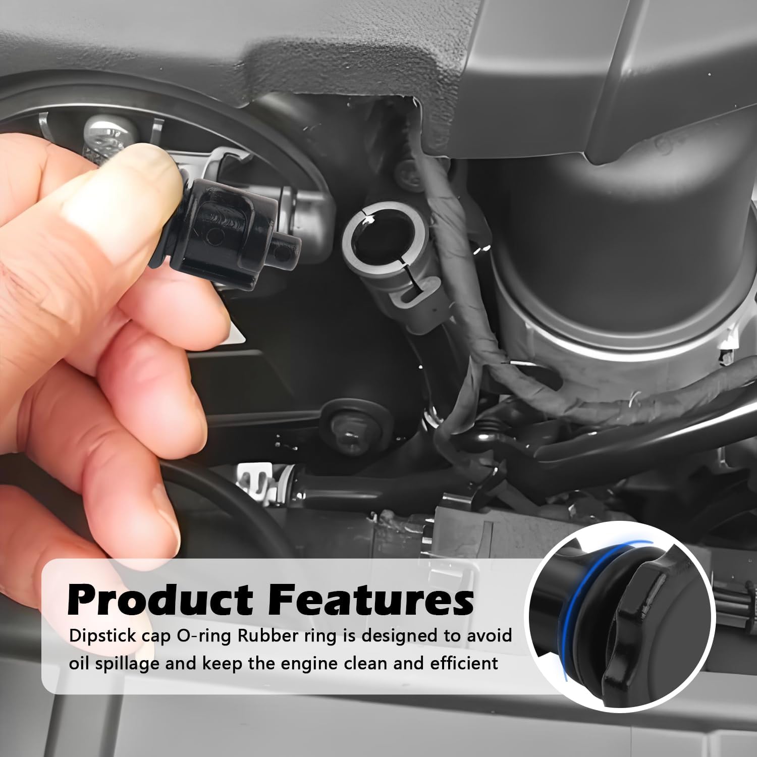 Transmission Oil Dipstick Filler Cap,Professional Transmission Fill Plug Compatible with Chrysler,Dodge,Jeep,Ram,Durable Dipstick Filler Cap Car Accessories OEM#4591959AA