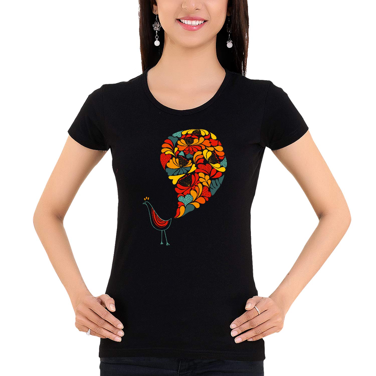 Super Soft Cotton Printed Tshirt for Women-image-32