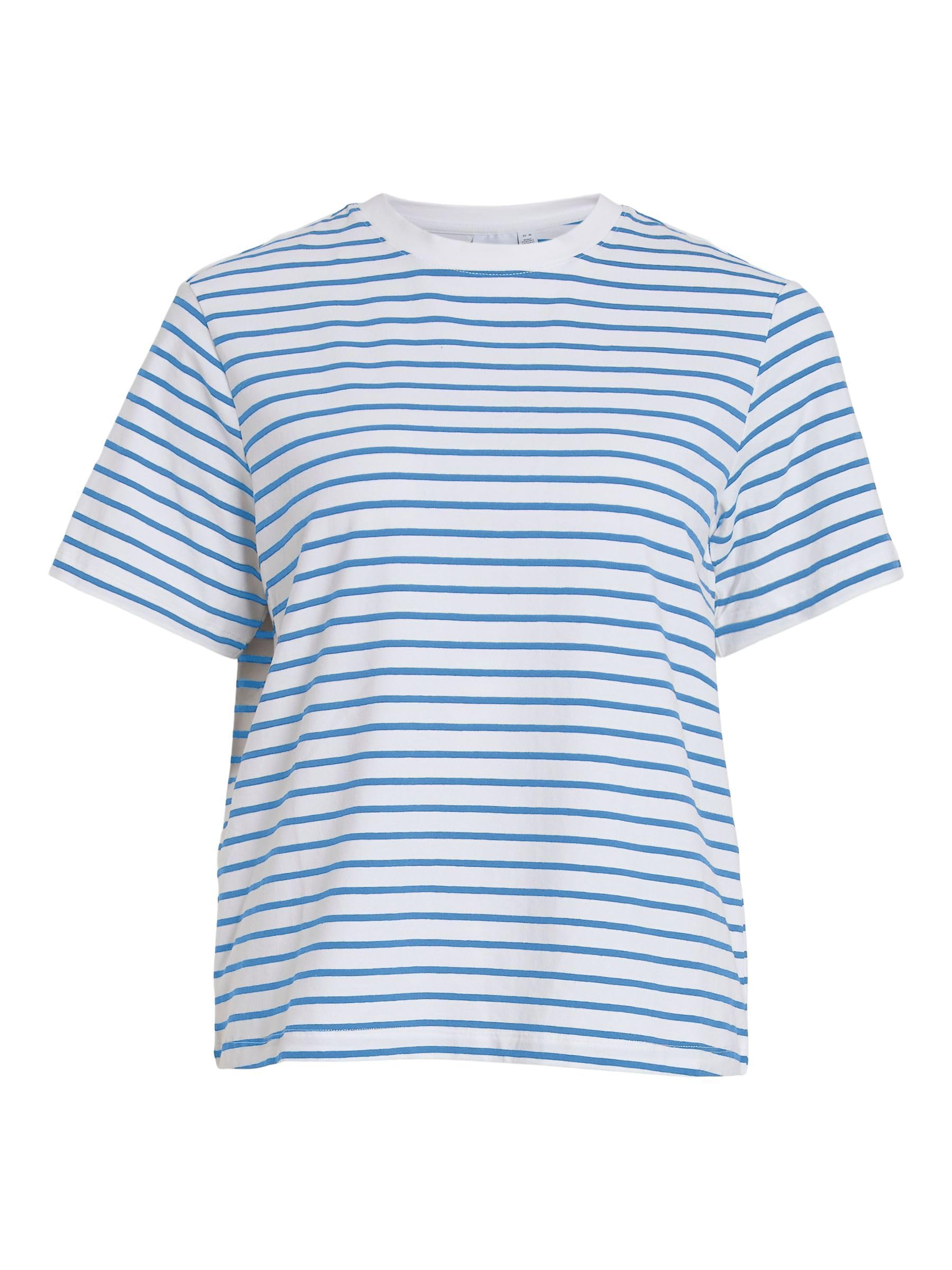 Vila Women's Vinora S/S Yd T-Shirt-Noos, All Aboard, M
