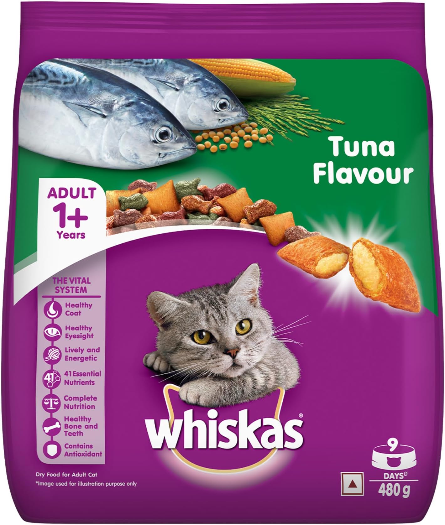 Whiskas Tuna Dry Food, 480g