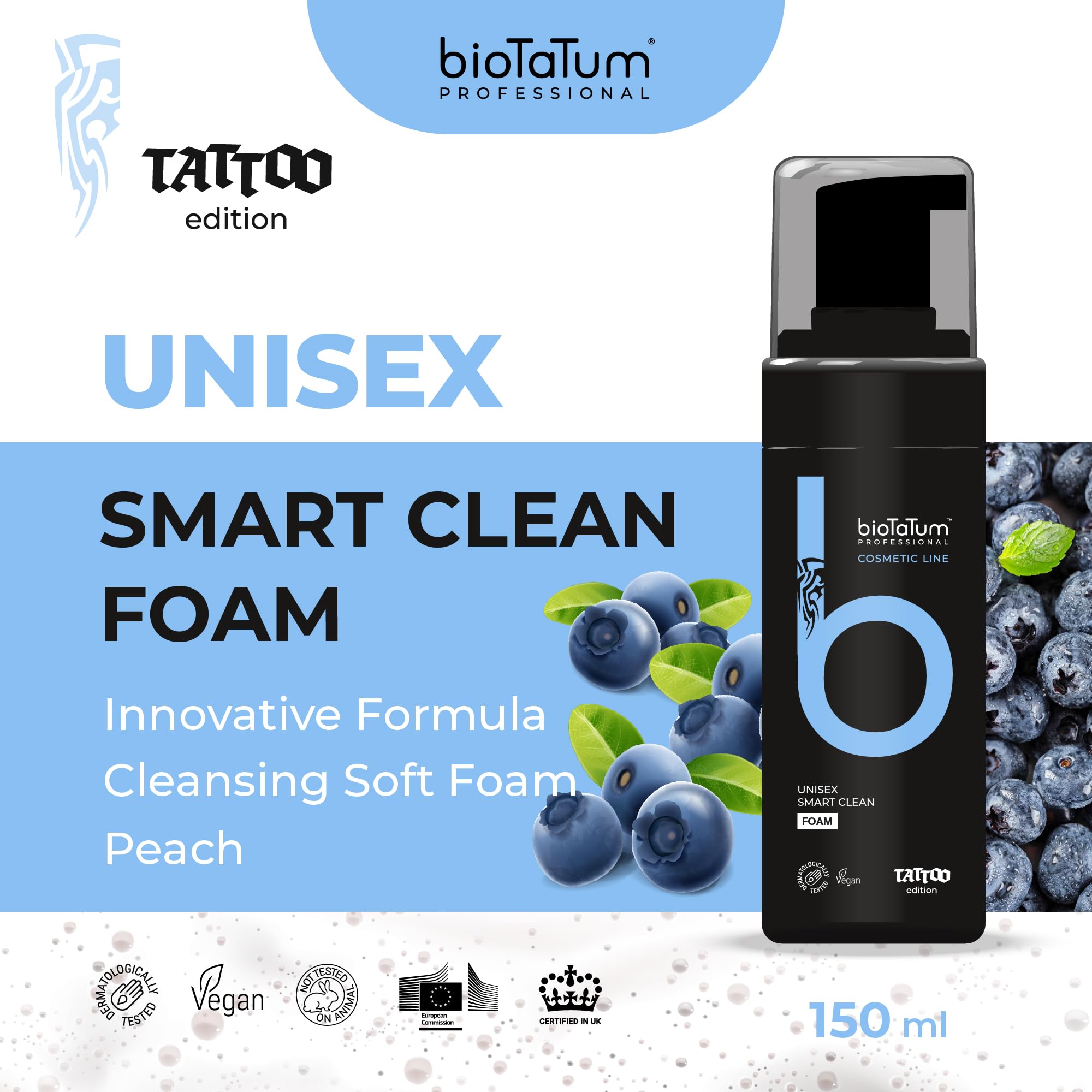 bioTaTum Tattoo Aftercare Foam Cleanser, Cleansing Foam, Soap Tattoo Wash, Professional Tattoo Cleaning Wash, Tattoo Cleaning - Image 2