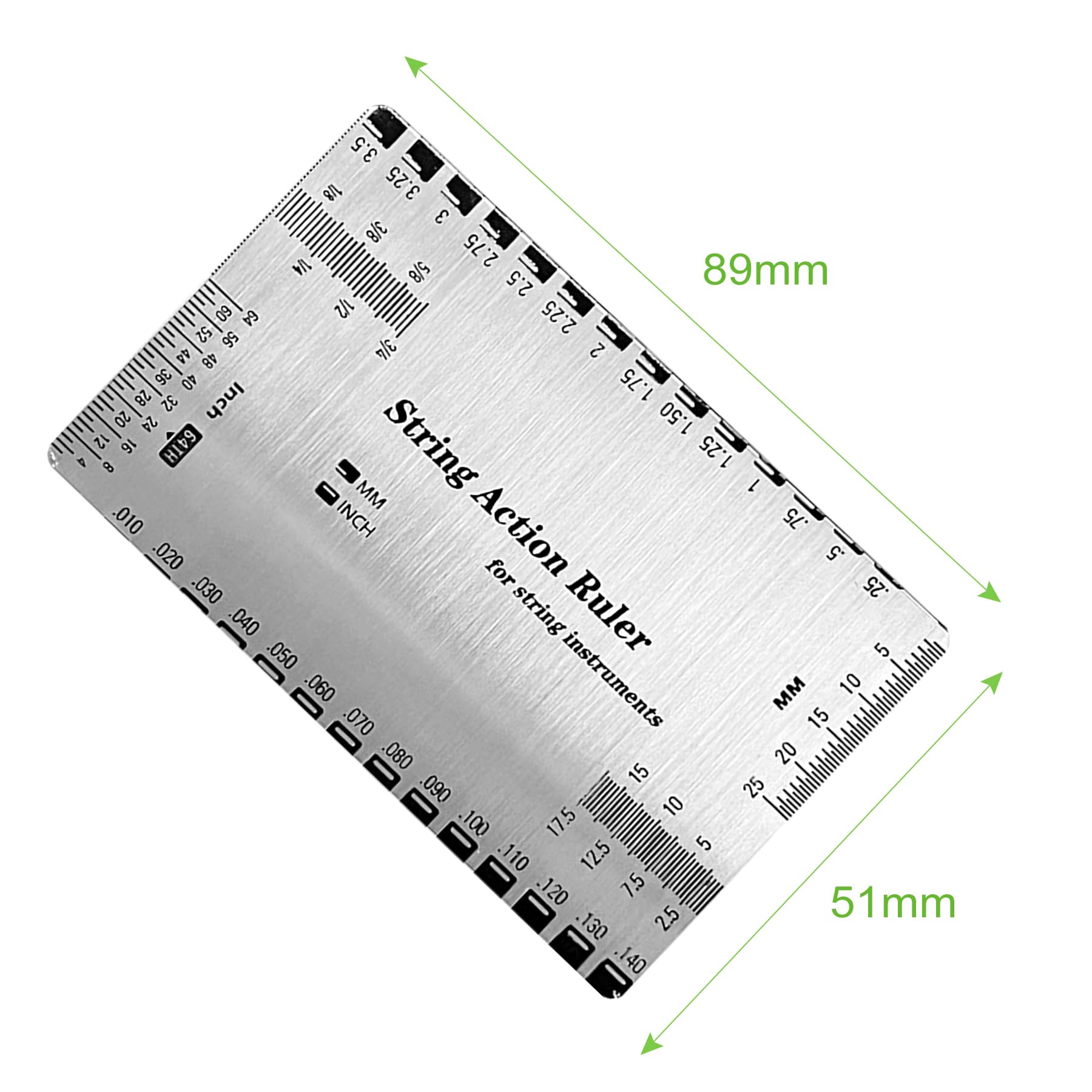 CeroDimo Guitar String Height Gauge Ruler, String Action Gauge Ruler, Setup Tools for Electric and Acoustic Guitar, Includes Fret Rocker Gauge for Guitar Bass Repair, Luthier Repair Tool