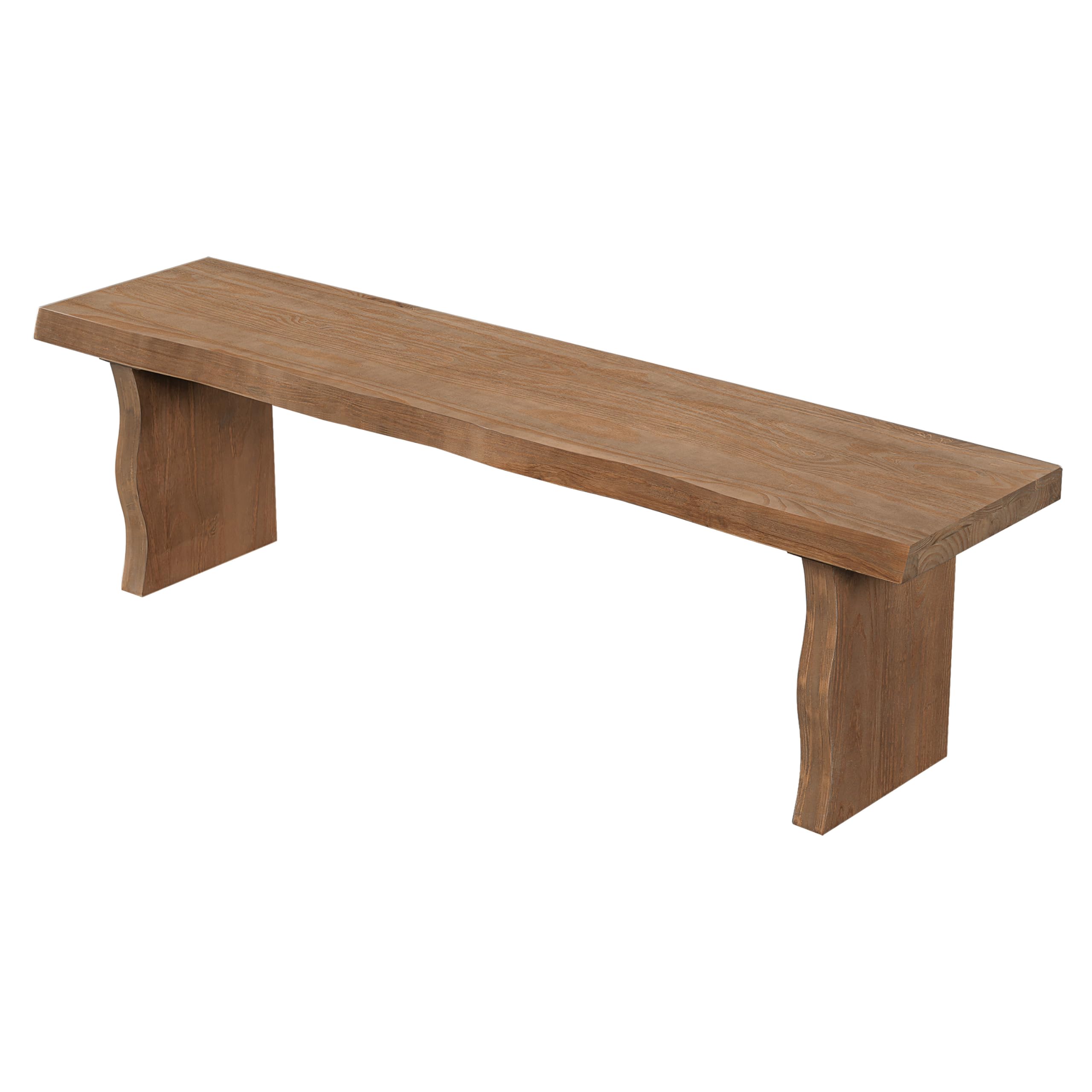 Christopher Knight Home Hartwell 63" Indoor Pine Dining Bench, Solid Wood Bench Seat for Dining Table, Rectangular Dining Seat, Spacious Seating, Long Footstool for Living Room Dining Room, Pine Wood