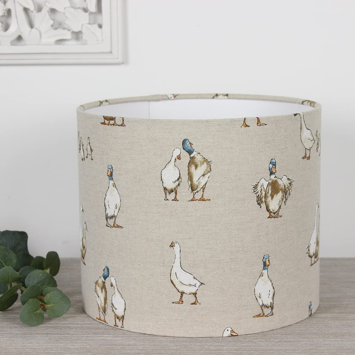 Harrison Cropper Multi-Colored Duck & Ducklings Linen Print Drum Lampshade (25 Cm Diameter X 21 Cm Ceiling Pendant)
