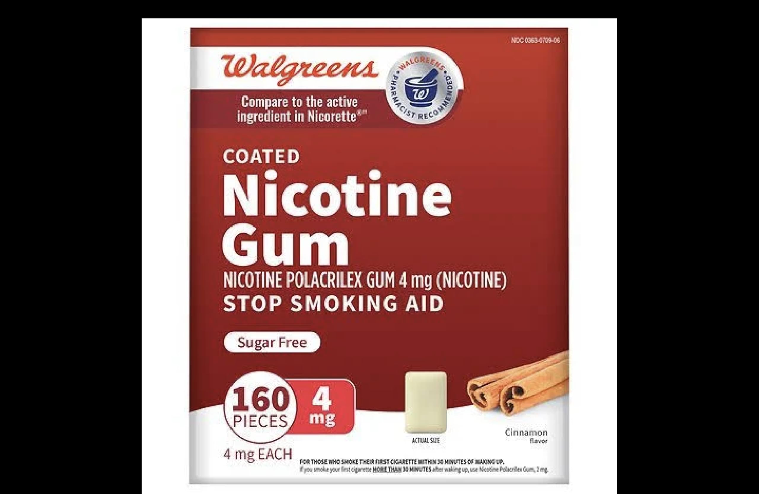 Nicotine Replacement Gum 4Mg, Cinnamon, 160 ea
