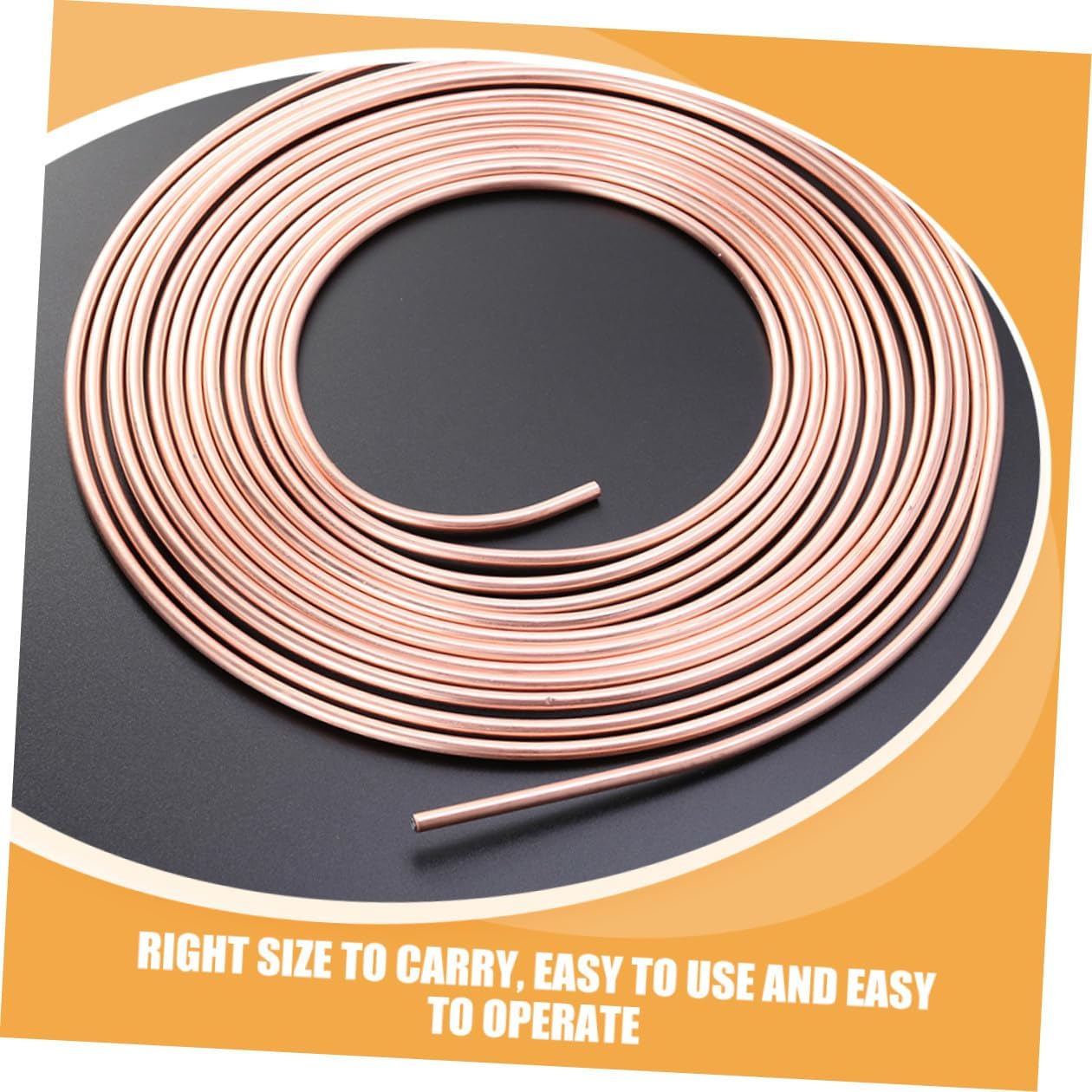 Garneck Copper-plated Brake Line Tubing 10m Coil Vehicle Brake Tube Outer Diameter 4.76-12mm Non-magnetic for Car Replacement