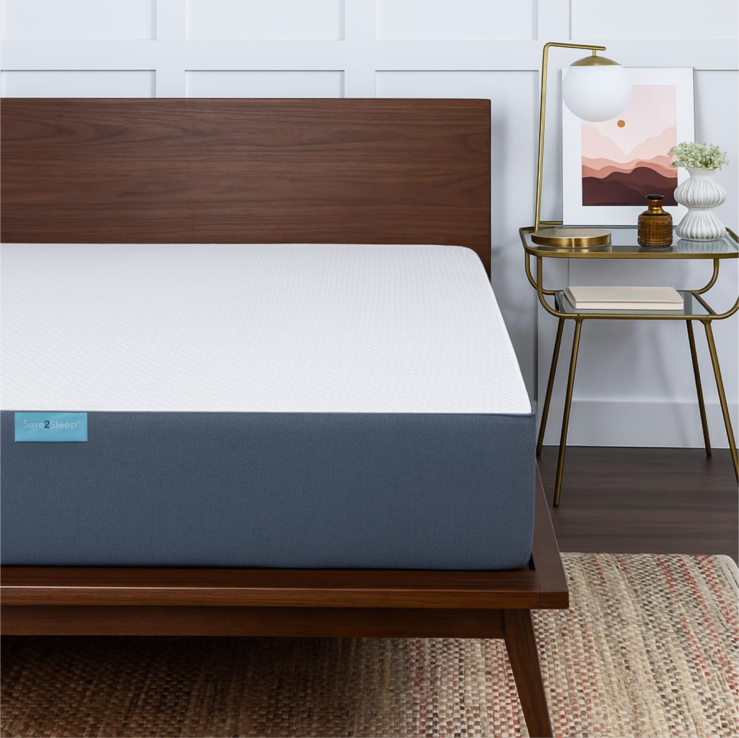 Sure2Sleep Monterey King Size 12-inch Med Firm Mattress. Fiberglass Free. Made in USA. Breathable HyPUR-Gel Sleeps Cool. CertiPUR-US