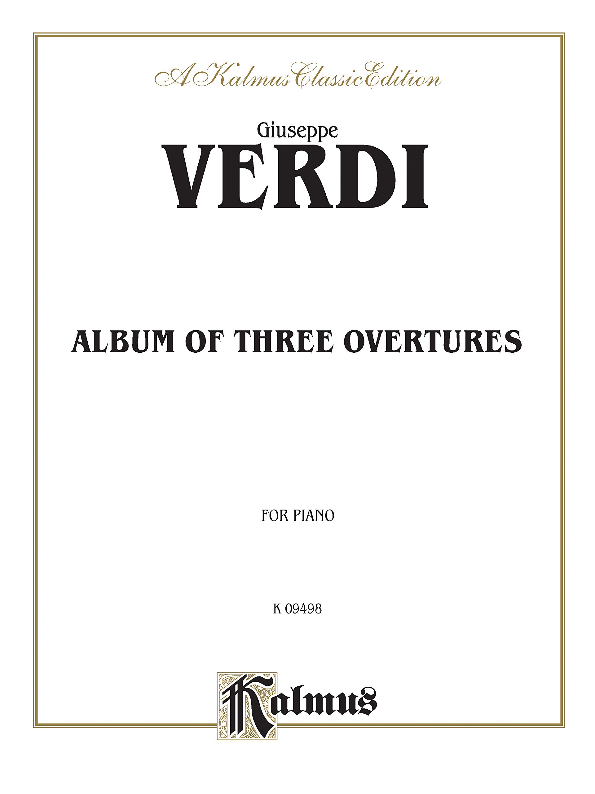 Album of Three Overtures (Kalmus Edition)